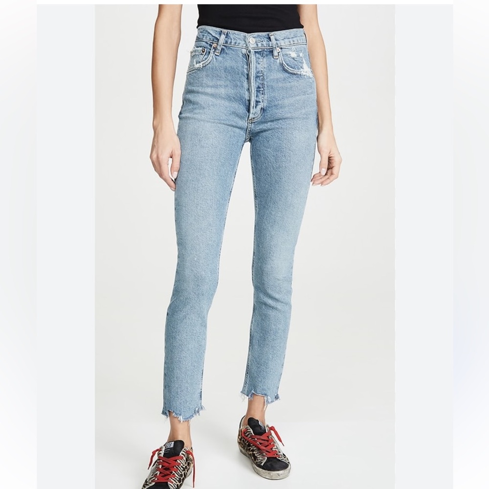 Agolde nico‎ jeans button fly High Rise Jeans with Stretch 27